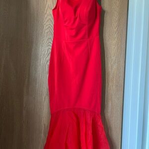 Elegant Red Sleeveless Dress